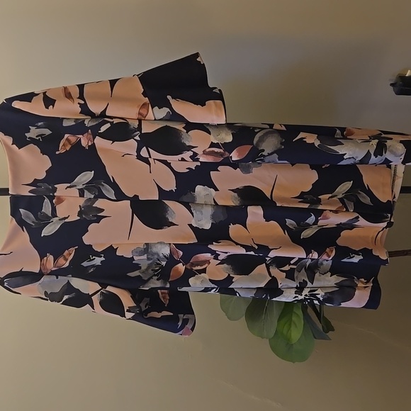 Floral Navy and Pink Dress For Spring - Picture 2 of 10